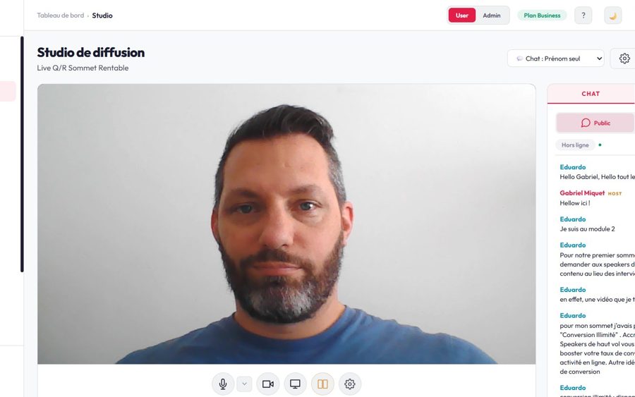 PayLive, studio de diffusion en direct